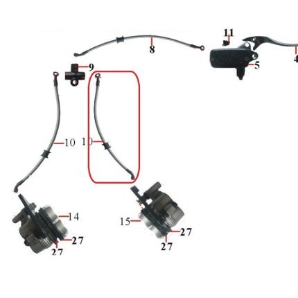 DD-250E-9B Ön Fren Hidrolik Hortumu Alt