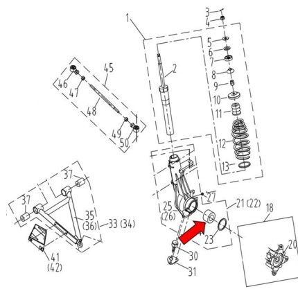 F320 Ön Teker Taşıyıcı Takozu