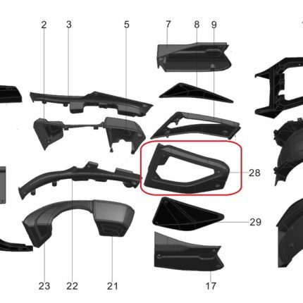 Pılder 125 Yan Kapak Çerçevesi Sol