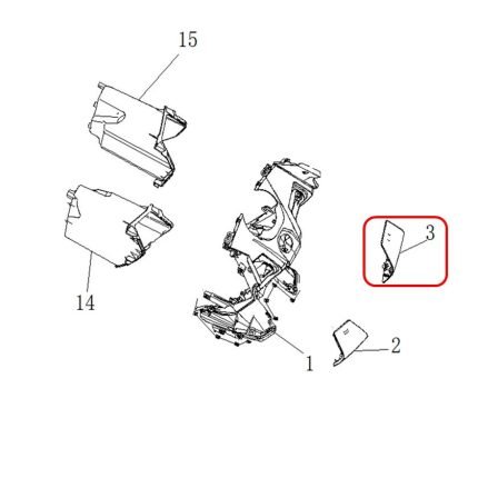 Xsuv 125 Torpido Kapak Dış Grenaj Sağ
