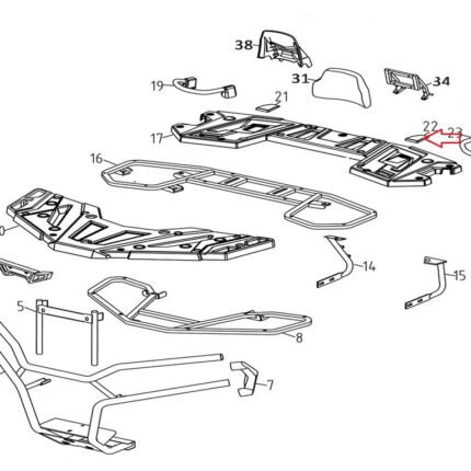 Promax 650L Arka Çamurluk Üst Grenaj Kapak Sol