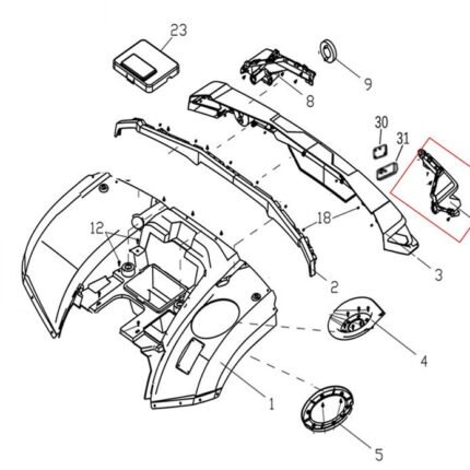 Promax 650L Arka Stop Üst Dekor Sol