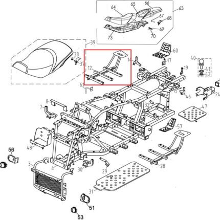 Promax 650L Ayak Basamak Alt Braket Komple Sağ