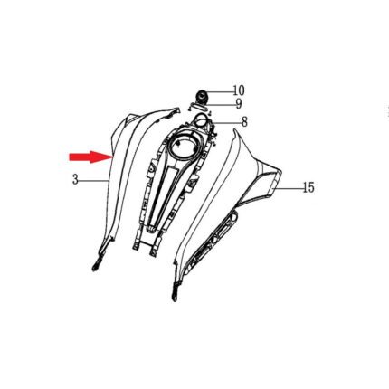 DY 250 Depo Üstü Yan Grenaj Sol Siyah