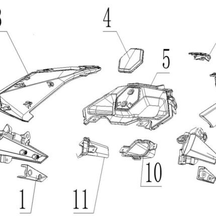 SPN 125 Arkçı Sele Altı Grenaj Sağ Mavi