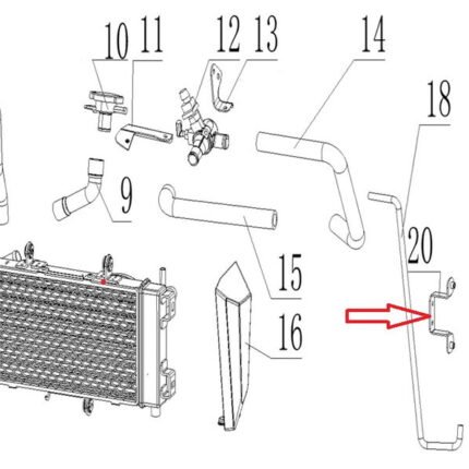 SPN 125 Radyatör Borusu 20 Numara
